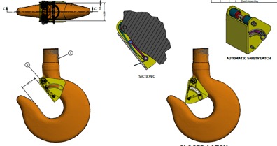 Crane Hook Safety Latches