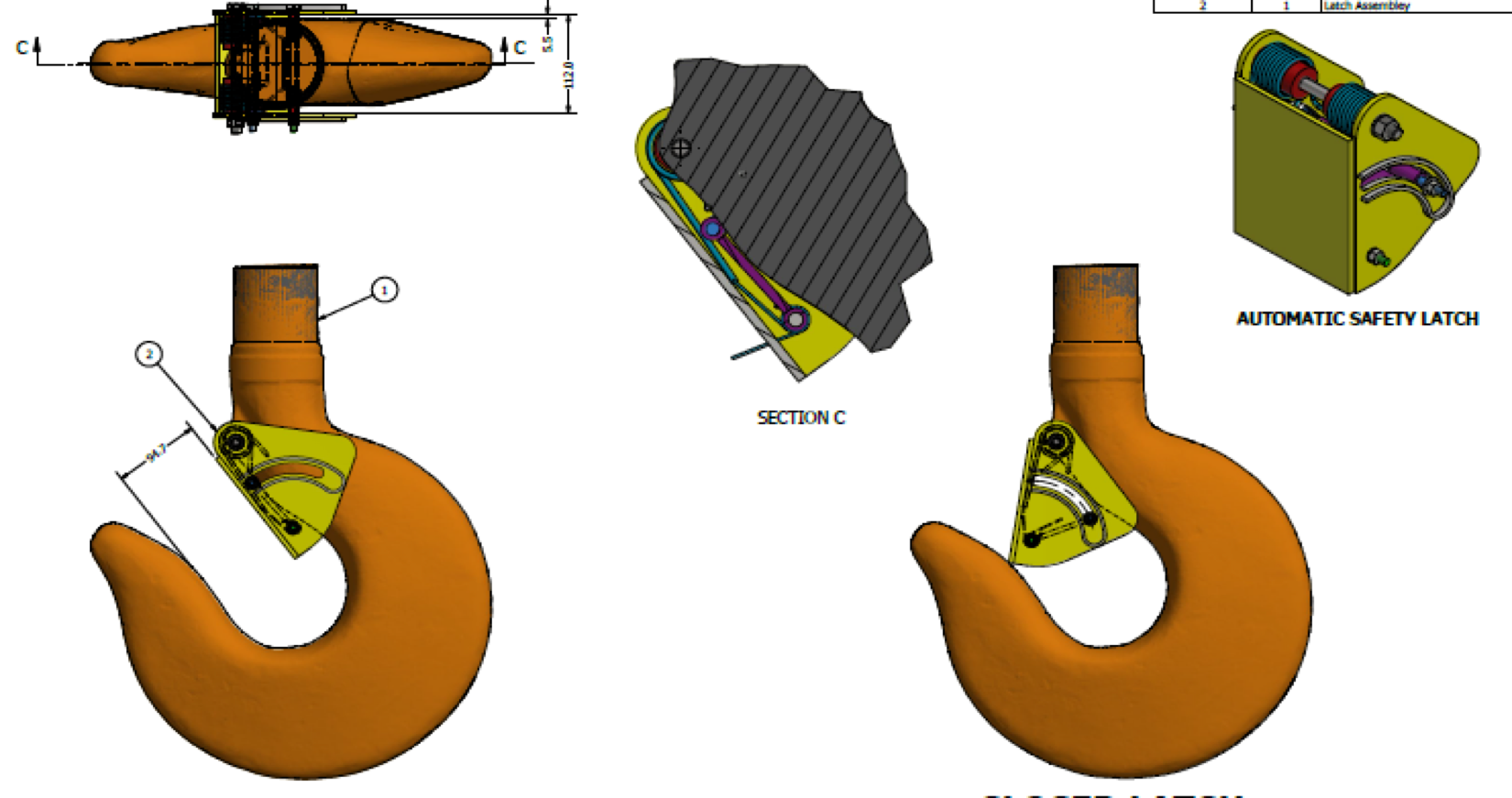 Safety Latches for Hooks - Gravity Works Best for Hoist Hook